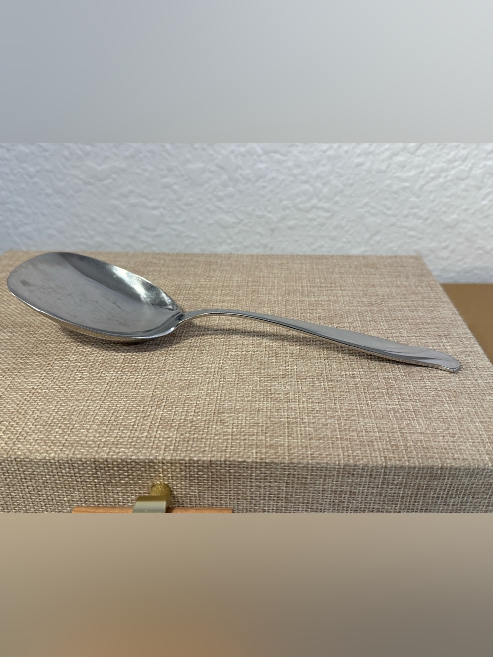 Vintage International Stainless Swirl Wave Large Serving Spoon 9.5"